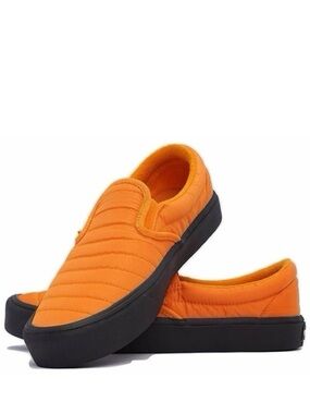 VANS Orange Quilted Puff Shoes